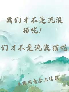 我們才不是流浪貓呢！